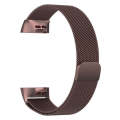 Stainless Steel Magnet Watch Band for FITBIT Charge 4 / 3, Large Size: 210x18mm(Coffee)