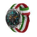 22mm For Huawei Watch GT2e GT2 46mm Nylon single ring strap(Red White Green)