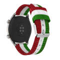 22mm For Huawei Watch GT2e GT2 46mm Nylon single ring strap(Red White Green)