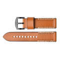 22mm For Huawei Watch GT2e GT2 46mm Leather Watch Band(Brown)