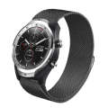 22mm For Huawei Watch GT2e GT2 46mm Milanese Metal Watch Band(Black)