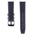 22mm For Huawei Watch GT2e GT2 46mm Carbon fiber Leather Watch Band(Red)