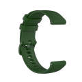 For Garmin Vivoactive 4 22mm Silicone Watch Band(Dark Green)