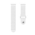 22mm For Huawei Watch GT2e / GT2 46mm Reverse Buckle Wave Silicone Watch Band(White)