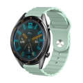 22mm For Huawei Watch GT2e / GT2 46mm Reverse Buckle Wave Silicone Watch Band(Mint Green)