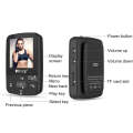 Original RUIZU X50 Sport Bluetooth MP3 Player 8gb Clip Mini with Screen Support FM,Recording,E-Bo...