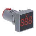 AD101-22VMS Mini AC 50-500V Voltmeter Square Panel LED Digital Voltage Meter Indicator(Red)