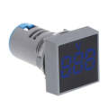 AD101-22VMS Mini AC 50-500V Voltmeter Square Panel LED Digital Voltage Meter Indicator(Blue)