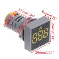 AD101-22VMS Mini AC 50-500V Voltmeter Square Panel LED Digital Voltage Meter Indicator(White)