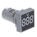 AD101-22VMS Mini AC 50-500V Voltmeter Square Panel LED Digital Voltage Meter Indicator(White)