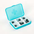 2 PCS Mini 6 Slots Portable Vitamin Organizer Pill Box(Red)
