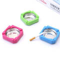 10 PCS Creative Plastic Metal Ashtray With Random Color Delivery