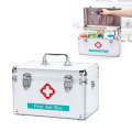 Emergency Aluminum Medicine Cabinet for Household Aluminum Alloy Medicine Box Enterprise, Size:12...
