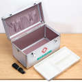 Emergency Aluminum Medicine Cabinet for Household Aluminum Alloy Medicine Box Enterprise, Size:16...