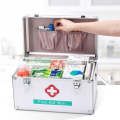 Emergency Aluminum Medicine Cabinet for Household Aluminum Alloy Medicine Box Enterprise, Size:16...