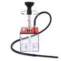 Square Acrylic Hookah Set(Red)