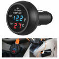 3 In 1 Car USB Charger Car Cigarette Lighter With Voltage Detection Display Multi-function Monito...