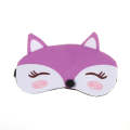 Cute Fox 3D Sleep Mask Rest Travel Sleeping Cover Sleep Ice Mask(Purple)
