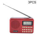 3 PCS HABONG KK-170 Portable 21 Bands FM/AM/SW Radio Rechargeable Radio Receiver Speaker,  Suppor...