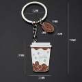 2 PCS Coffee Cup Keychain Creative Metal Pendant Small Gift
