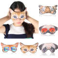 3D Eye Mask Shading Sleeping Cartoon Animal Printed Eye Mask(Glasses Dog)