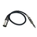 6.35mm Caron Male To XLR 2pin Balance Microphone Audio Cable Mixer Line, Size:1m