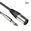 6.35mm Caron Male To XLR 2pin Balance Microphone Audio Cable Mixer Line, Size:3m