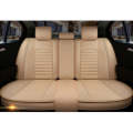 Universal PU Leather Car Seat Cover Beige Deluxe
