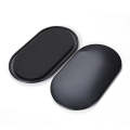 1 Pair Oval Sliding Mat for Fitness / Yoga, Size: 23 x 15cm(Black)