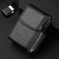 PU Leather Cigarette Case Lighter Case Business Card Case(100 Pattern Black)