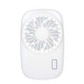 Portable Hand Held USB Rechargeable Mini Fan(White)