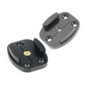 4 Holes Aluminum Quick Release Tripod Mount Base For Sports Camera, Color: Black Embedded Nut