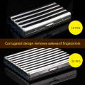 Double-gun Copper Corrugated Cigarette Case, Capacity:20 PCS Silver