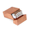 Creative Wooden Cigarette Case Magnet Adsorption Clamshell Cigarette Case, Color:Cherry Wood