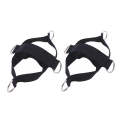 1 Pair Fitness Shoe Cover Pull Rope Fitness Equipment Straps(Black)