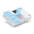 Portable Intelligent Plastic Storage Box Electronic Timing Reminder Medicine Boxes(Sky Blue)