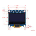 Waveshare 0.96 inch OLED Display Module, 12864 Resolution, SPI / I2C Communication(D White)
