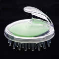 Household Head Hand-held Silicone PVC Massage Brush(Green)