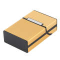 Aluminum Cigar Cigarette Case Tobacco Holder Pocket Box Storage Container Smoking Set(Gold)