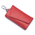 Multifunctional Litchi Texture Leather Keychain Bag Car Key Bag(Watermelon Red)