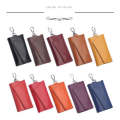 Multifunctional Litchi Texture Leather Keychain Bag Car Key Bag(Red)