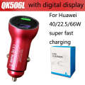 QIAKEY QK506L Dual Ports Fast Charge Car Charger(Red)