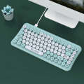 LANGTU LT700 85 Keys Wired Film Silent Punk Keyboard, Cable Length: 1.5m(Mint Green)