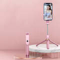 XT06 Live Beauty Bluetooth Tripod Selfie Stick(Pink)