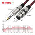 3m Red and Black Net TRS 6.35mm Male To Caron Female Microphone XLR Balance Cable