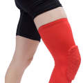 Long Sports Anti-collision Anti-fall Breathable Honeycomb Knee Pads, Size:XL(Red)
