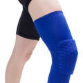 Long Sports Anti-collision Anti-fall Breathable Honeycomb Knee Pads, Size:XL(Blue)