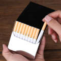 Thin Cigarette Case Automatic Bomber Lighter Cigarette Case Creative Protection Box(Black)