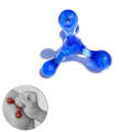 Frog Type Massager Manual Balance Four Ball Massager Waist Massage Ball, Color:Four-ball Blue