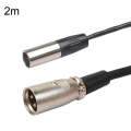 Xlrmini Caron Male To Mini Male Balancing Cable For 48V Sound Card Microphone Audio Cable, Length:2m